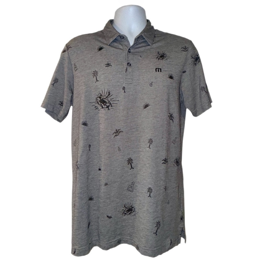 TravisMathew Ice Breaker Performance Golf Polo| Color Grey | Size - Men’s Medium